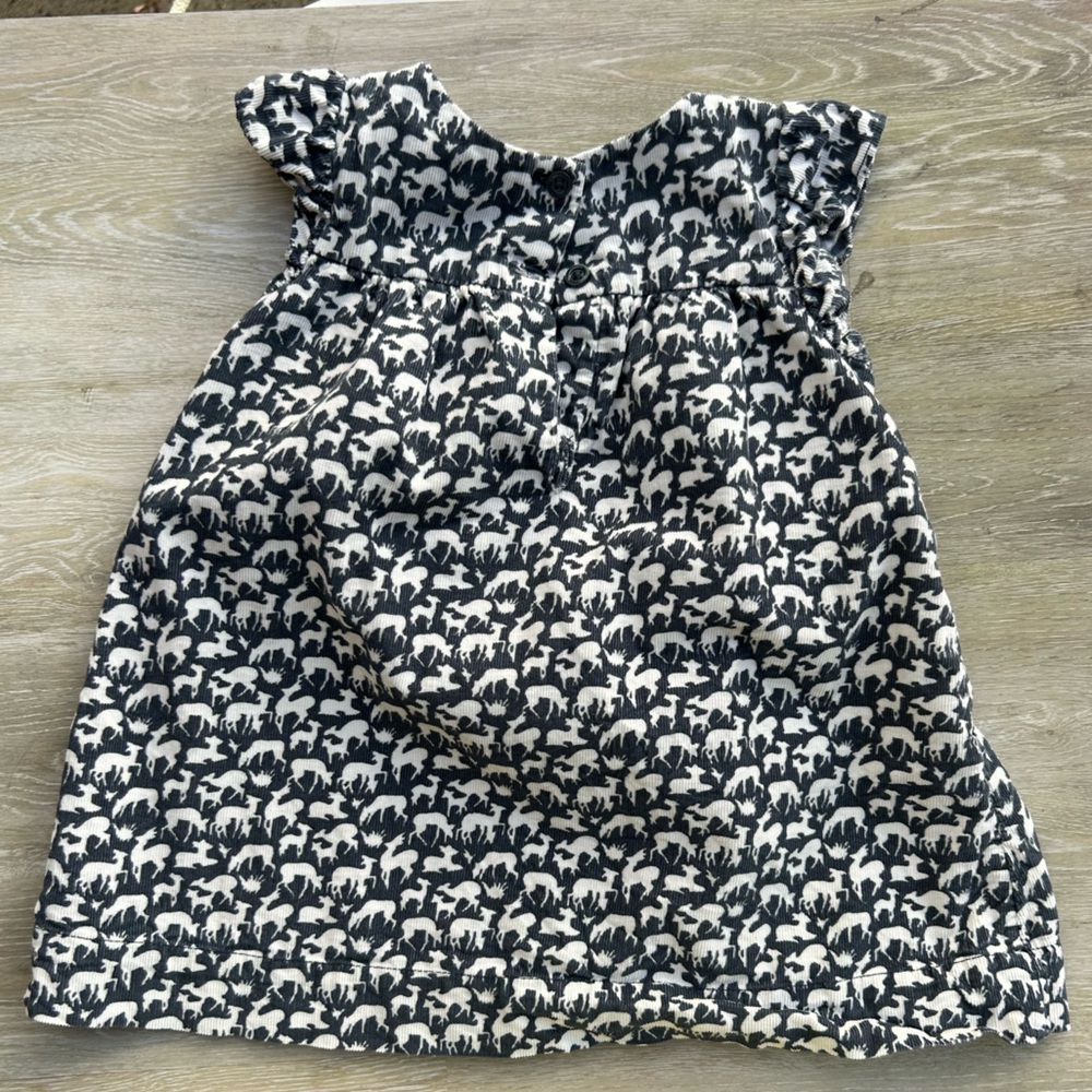 Corduroy Gray/Blue Woodland Print Dress - babyGap 12-18 months